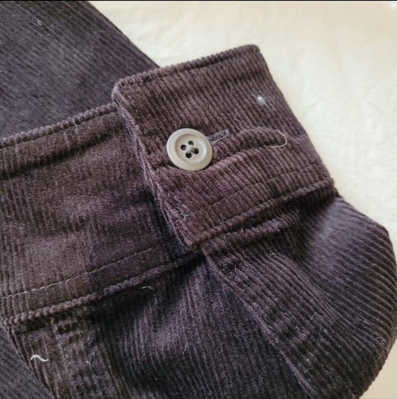 Dockers Corduroy Jumpsuit womens SZ M Black Utility Coverall button front - Picture 6 of 12